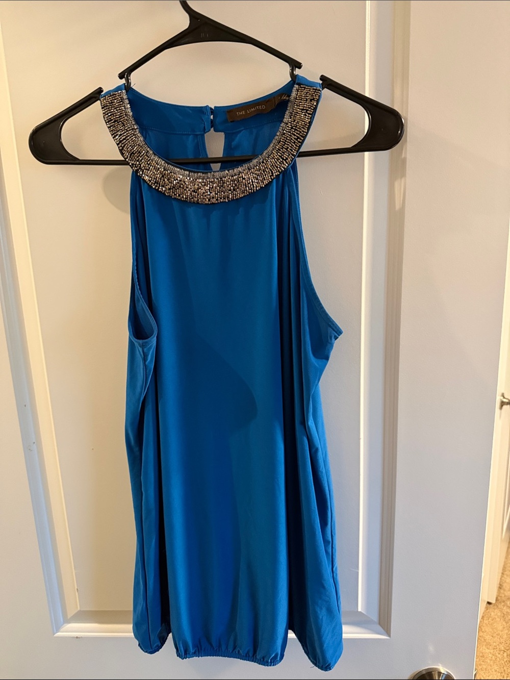 🥳 5 for $25 BUNDLE The Limited Cobalt Blue Beaded Halter Top